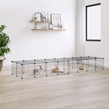 Vidaxl Pets Cage med dør 36 paneler 35x35 cm stål svart