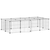 Vidaxl Haustiere Käfig mit Tür 20 Paneele 35x35 cm Stahl Schwarz