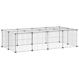 Vidaxl Haustiere Käfig mit Tür 20 Paneele 35x35 cm Stahl Schwarz