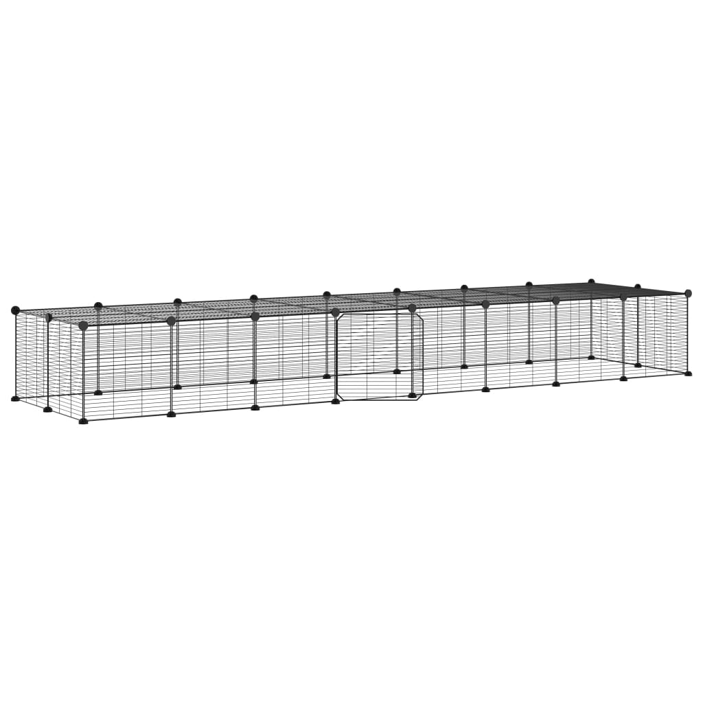 Vidaxl Pets Cage med dør 36 paneler 35x35 cm stål svart