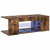 Vidaxl tv-meubel met led-verlichting 90x39x30 cm gerookt eikenkleurig