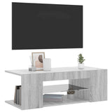 Vidaxl tv-meubel met led-verlichting 90x39x30 cm grijs sonoma eiken