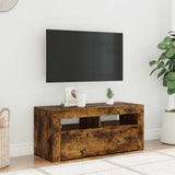 Vidaxl tv-meubel met led-verlichting 90x35x40 cm gerookt eikenkleurig