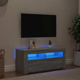 Vidaxl tv-meubel met led-verlichting 90x35x40 cm grijs sonoma eiken