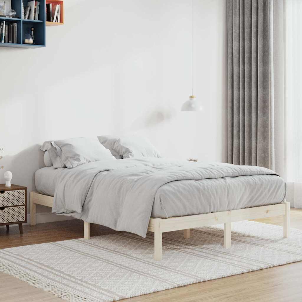Vidaxl bedframe zonder matras massief grenenhout 137x190 cm vol