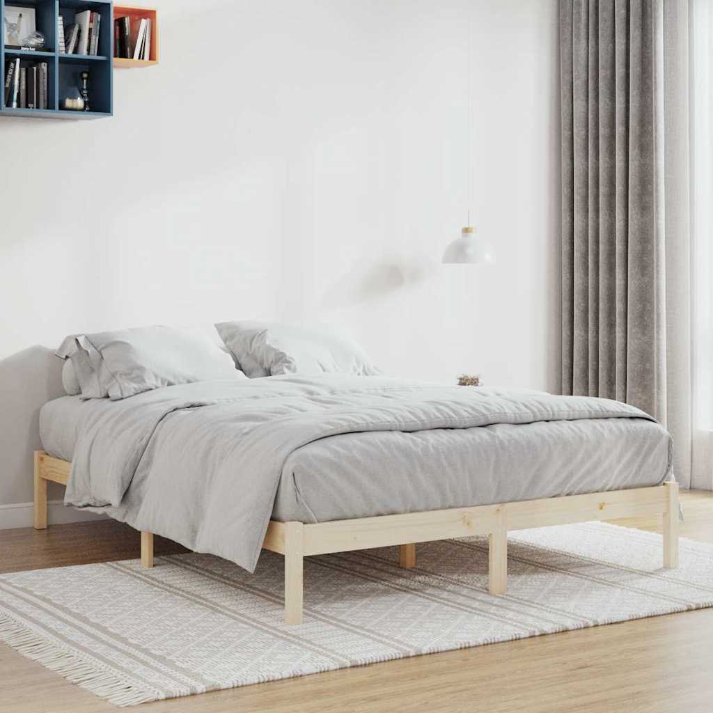 Vidaxl bedframe zonder matras massief grenenhout 193x203 cm kingsize