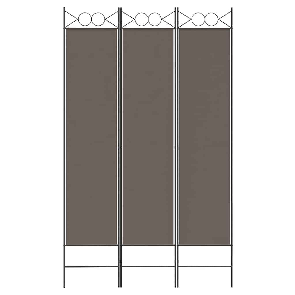Vidaxl kamerscherm met 3 panelen 120x200 cm stof antracietkleurig