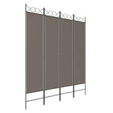 Vidaxl kamerscherm met 4 panelen 160x200 cm stof antracietkleurig