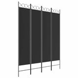 Vidaxl kamerscherm met 4 panelen 160x200 cm stof zwart