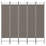 Vidaxl kamerscherm met 5 panelen 200x200 cm stof antracietkleurig