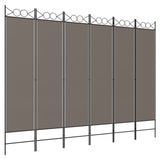 Vidaxl kamerscherm met 6 panelen 240x200 cm stof antracietkleurig