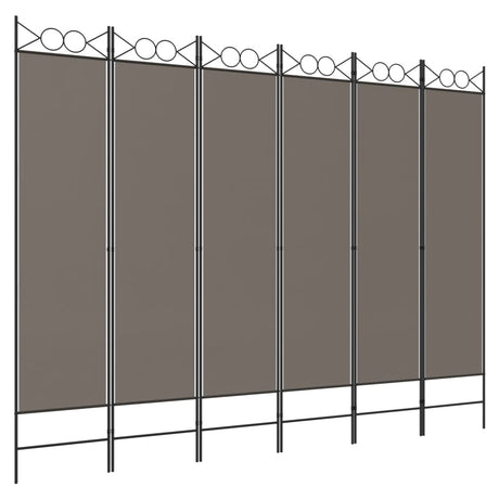 Vidaxl kamerscherm met 6 panelen 240x200 cm stof antracietkleurig