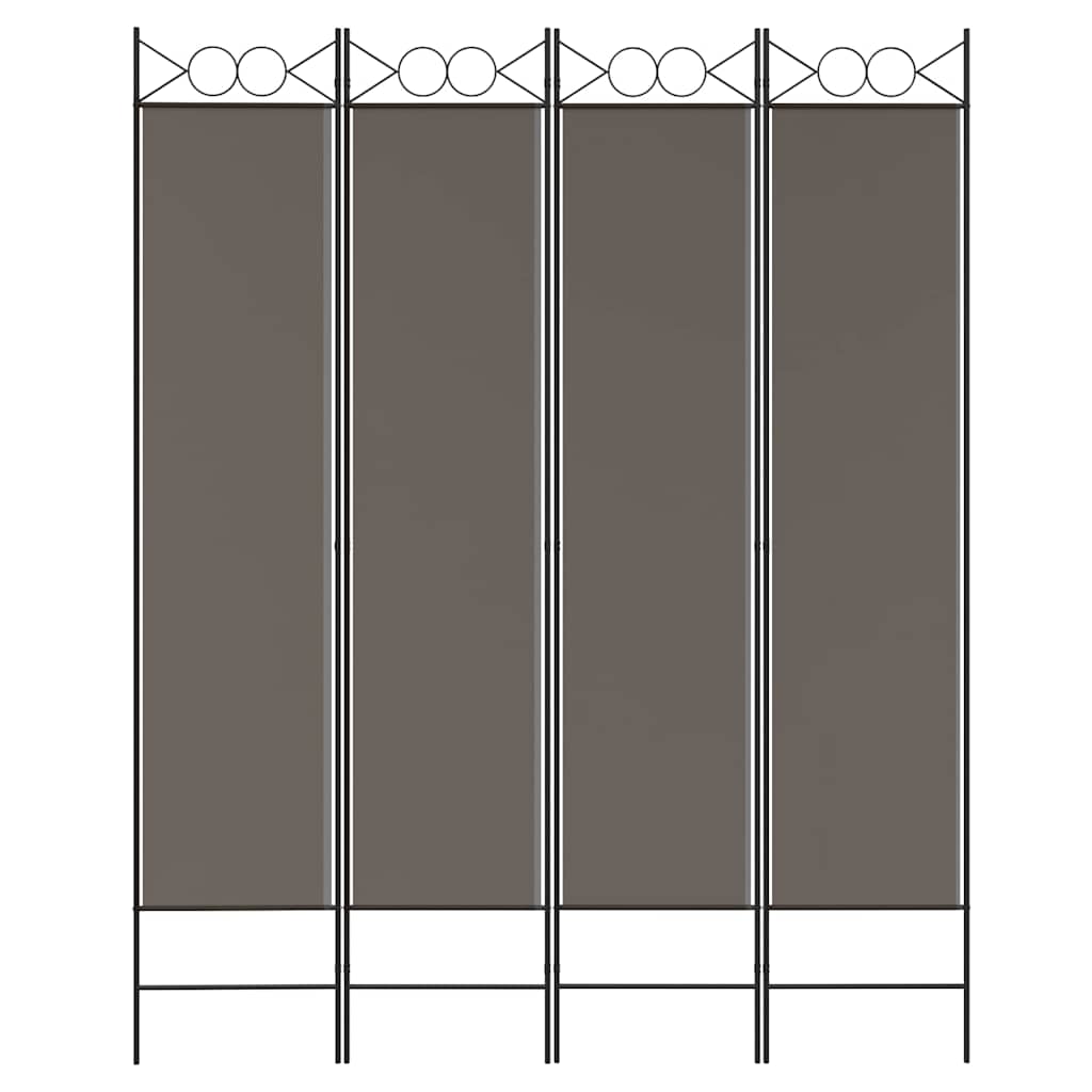 Vidaxl kamerscherm met 4 panelen 160x220 cm stof antracietkleurig