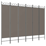 Vidaxl kamerscherm met 6 panelen 240x220 cm stof antracietkleurig