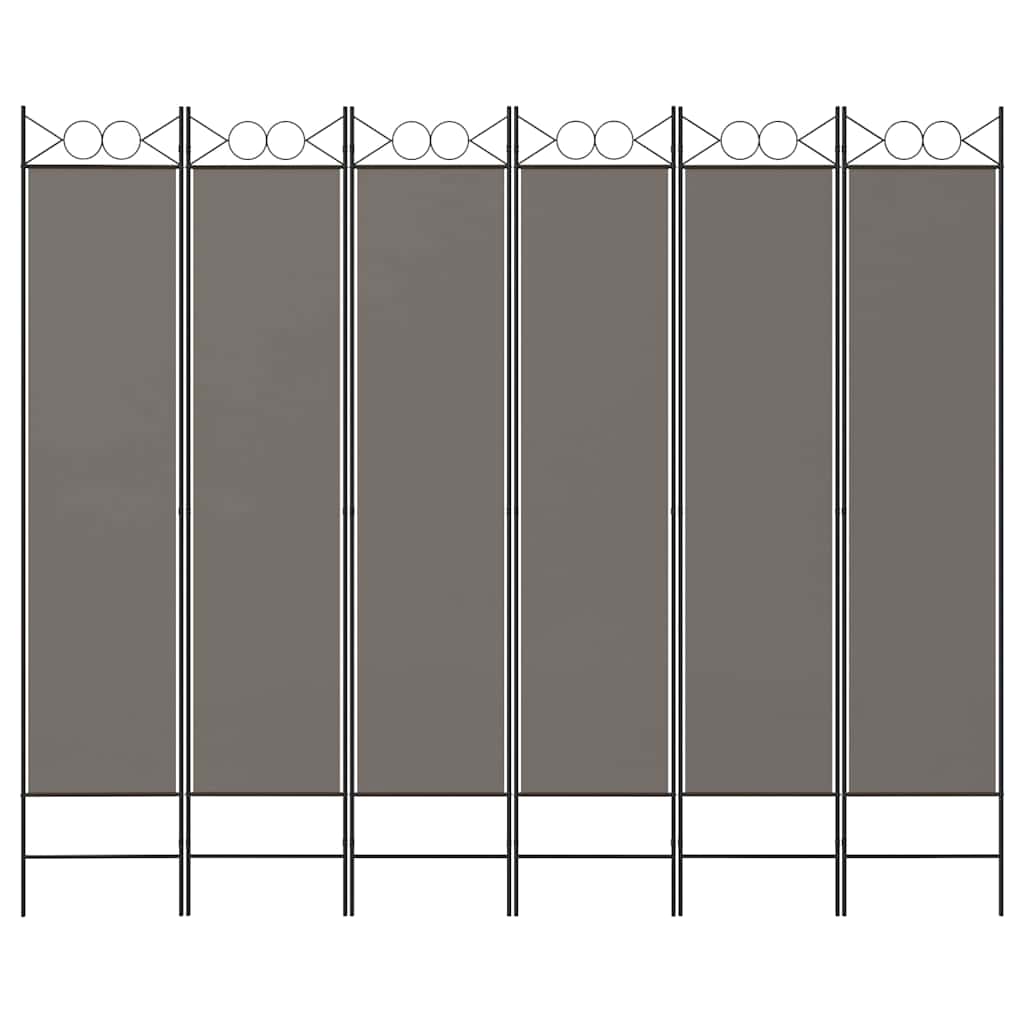 Vidaxl kamerscherm met 6 panelen 240x220 cm stof antracietkleurig