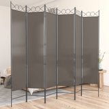 Vidaxl kamerscherm met 6 panelen 240x220 cm stof antracietkleurig