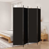 Vidaxl kamerscherm met 4 panelen 200x200 cm stof zwart