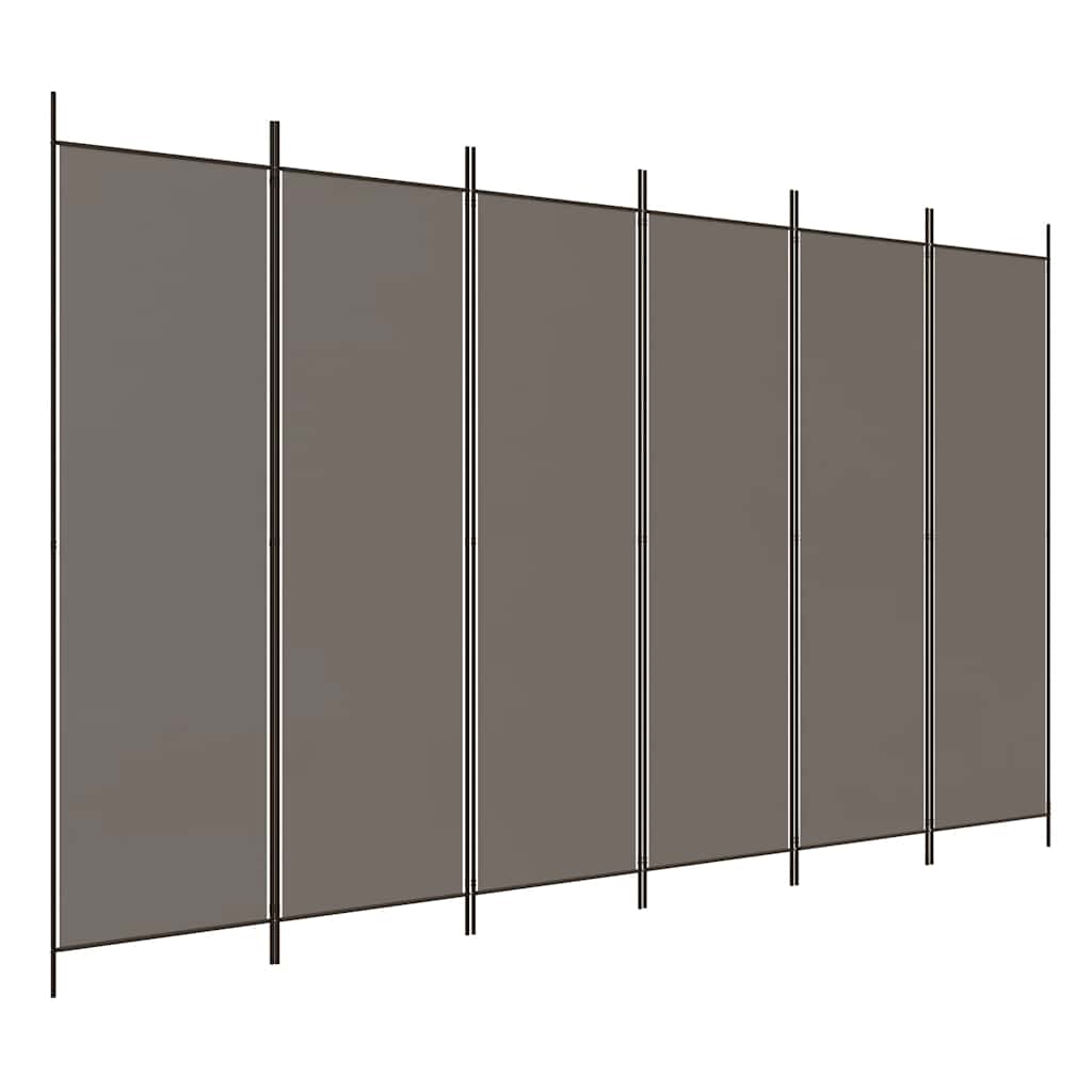 Vidaxl kamerscherm met 6 panelen 300x200 cm stof antracietkleurig