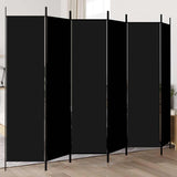 Vidaxl kamerscherm met 6 panelen 300x200 cm stof zwart