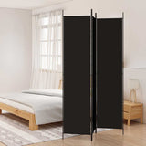 Vidaxl kamerscherm met 3 panelen 150x220 cm stof zwart
