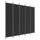 Vidaxl kamerscherm met 5 panelen 250x220 cm stof zwart