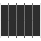 Vidaxl kamerscherm met 5 panelen 250x220 cm stof zwart
