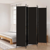 Vidaxl kamerscherm met 5 panelen 250x220 cm stof zwart
