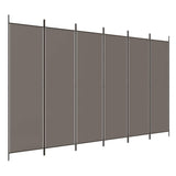 Vidaxl kamerscherm met 6 panelen 300x220 cm stof antracietkleurig
