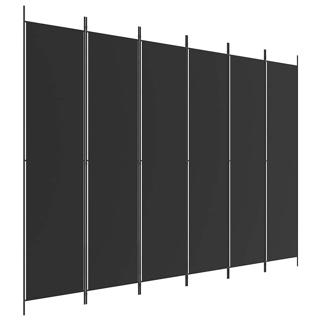 Vidaxl kamerscherm met 6 panelen 300x220 cm stof zwart