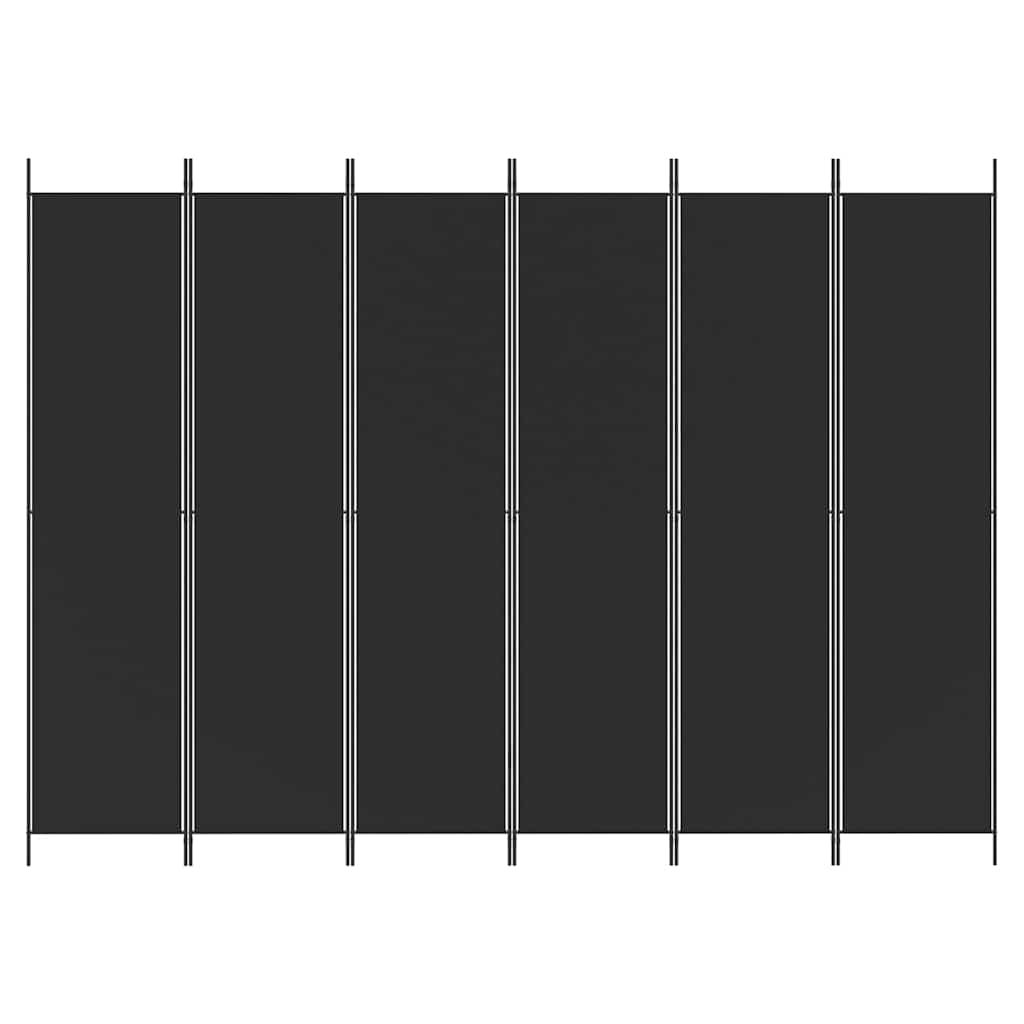 Vidaxl kamerscherm met 6 panelen 300x220 cm stof zwart