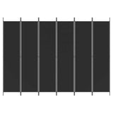 Vidaxl kamerscherm met 6 panelen 300x220 cm stof zwart