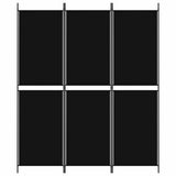 Vidaxl kamerscherm met 3 panelen 150x180 cm stof zwart