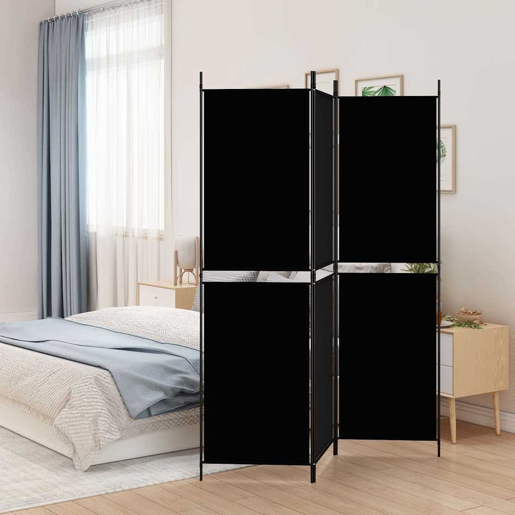 Vidaxl kamerscherm met 3 panelen 150x180 cm stof zwart
