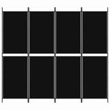 Vidaxl kamerscherm met 4 panelen 200x180 cm stof zwart