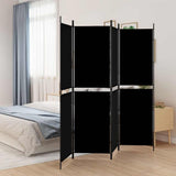 Vidaxl kamerscherm met 4 panelen 200x180 cm stof zwart