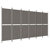 Vidaxl kamerscherm met 6 panelen 300x180 cm antracietkleurig