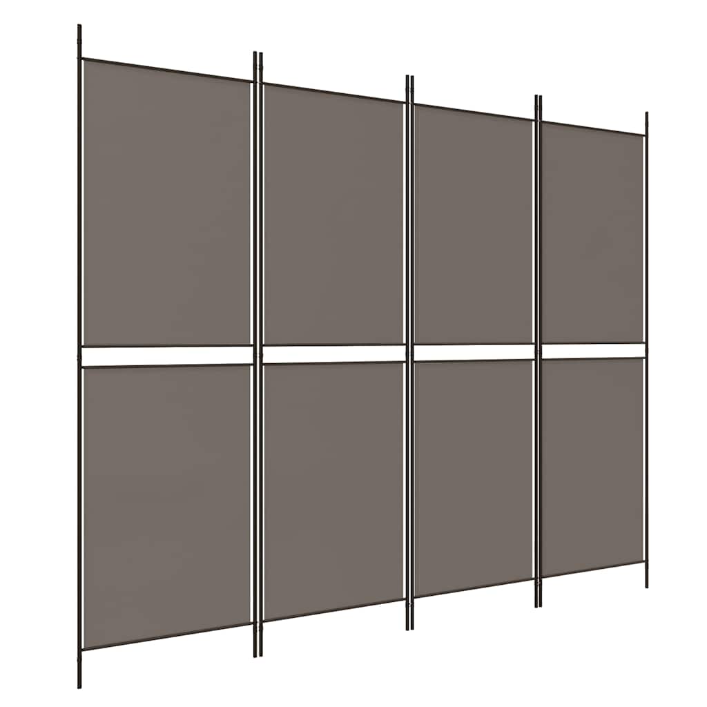 Vidaxl kamerscherm met 4 panelen 200x200 cm stof antracietkleurig