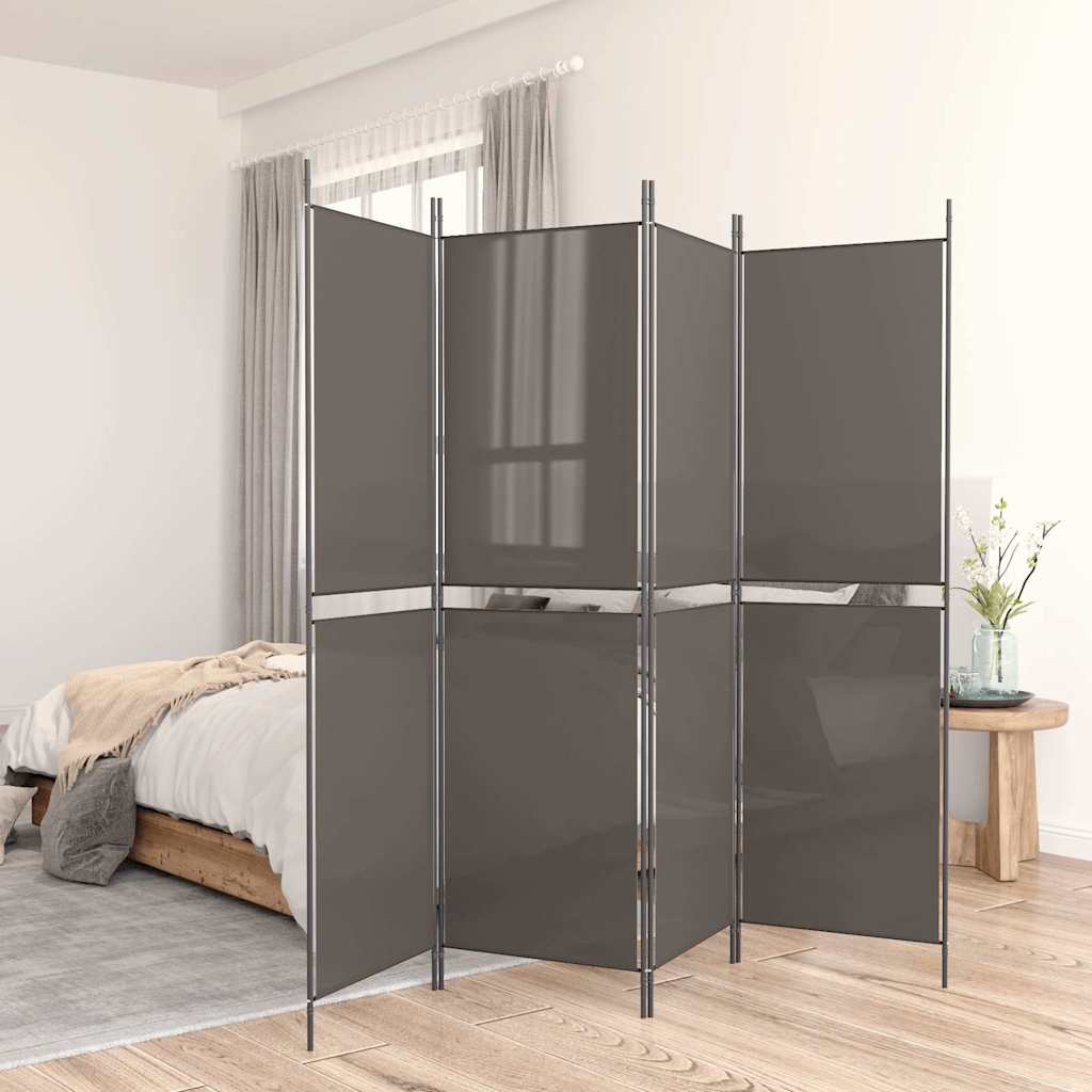 Vidaxl kamerscherm met 4 panelen 200x200 cm stof antracietkleurig
