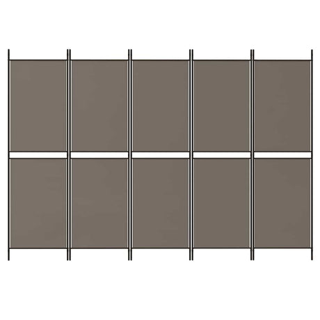 Vidaxl kamerscherm met 5 panelen 300x200 cm stof antracietkleurig