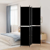 Vidaxl kamerscherm met 3 panelen 150x220 cm stof zwart