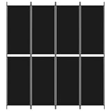 Vidaxl kamerscherm met 4 panelen 200x220 cm stof zwart