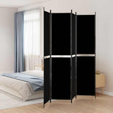 Vidaxl kamerscherm met 4 panelen 200x220 cm stof zwart
