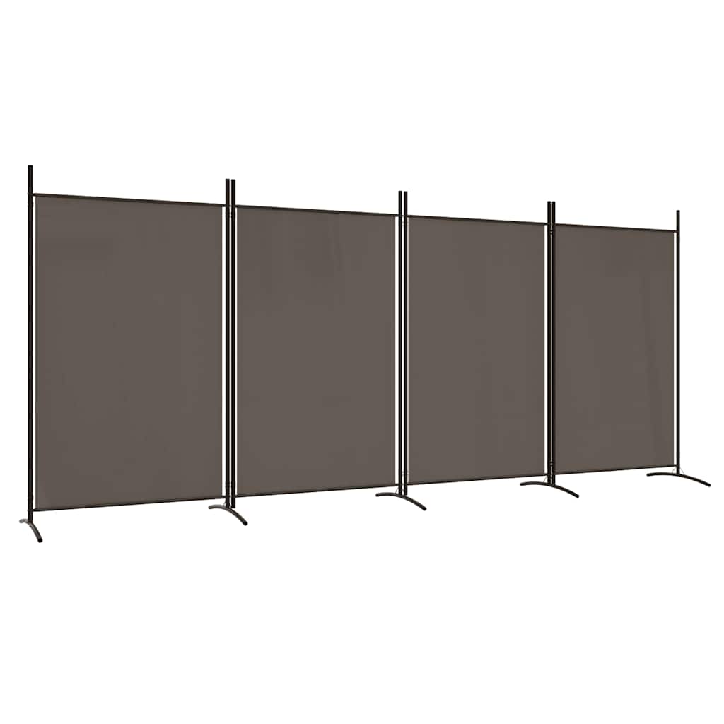 Vidaxl kamerscherm met 4 panelen 346x180 cm stof antracietkleurig