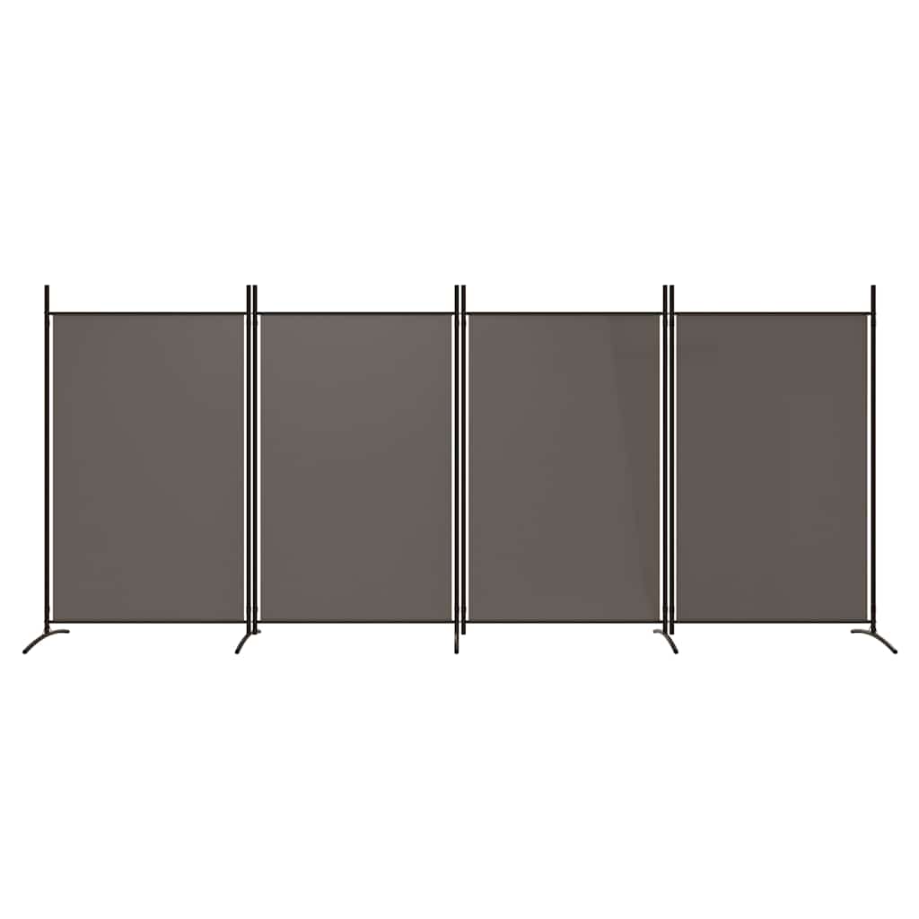 Vidaxl kamerscherm met 4 panelen 346x180 cm stof antracietkleurig