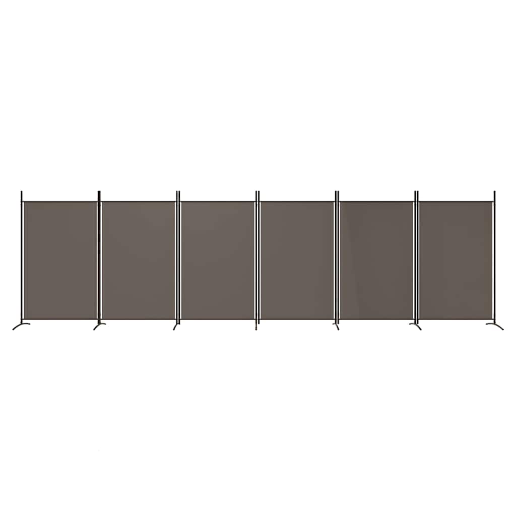 Vidaxl kamerscherm met 6 panelen 520x180 cm stof antracietkleurig