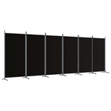 Vidaxl kamerscherm met 6 panelen 520x180 cm stof zwart