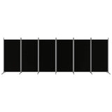 Vidaxl kamerscherm met 6 panelen 520x180 cm stof zwart