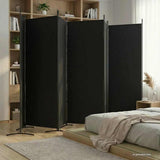 Vidaxl kamerscherm met 6 panelen 520x180 cm stof zwart