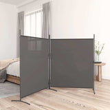 Vidaxl kamerscherm met 2 panelen 346x180 cm stof antracietkleurig