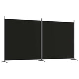 Vidaxl kamerscherm met 2 panelen 348x180 cm stof zwart
